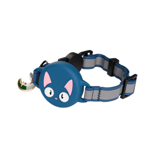 Navy Cat Collar for AirTag