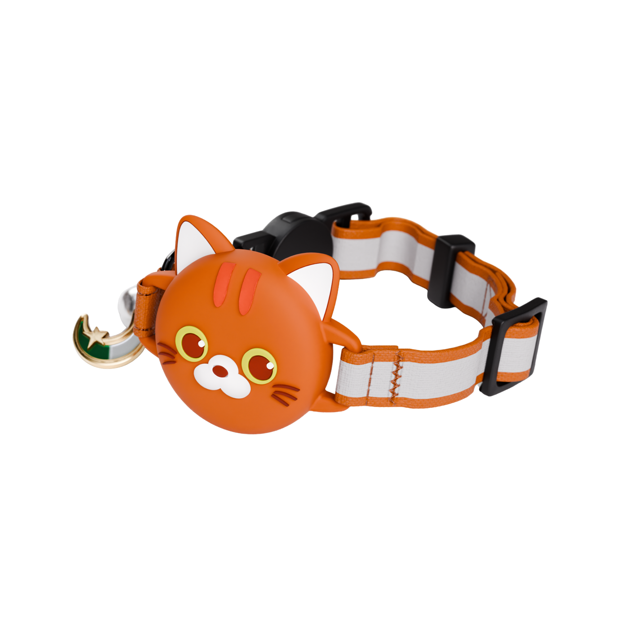 Black Cat Collar AirTag, Adjustable, Reflective, Breakaway