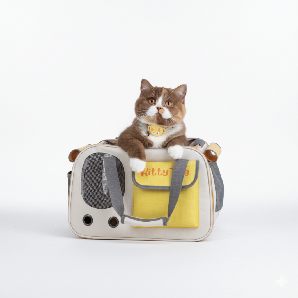 Yellow Foldable Pet Travel Bag