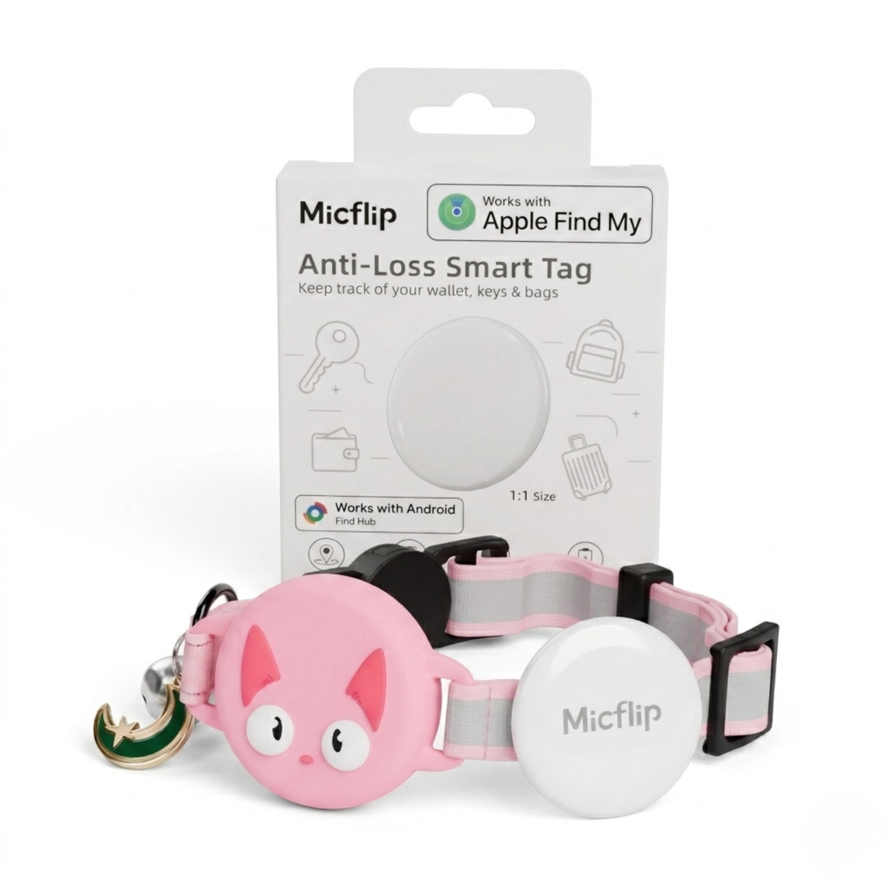 Cat Collar AirTag, Adjustable, Reflective, Breakaway