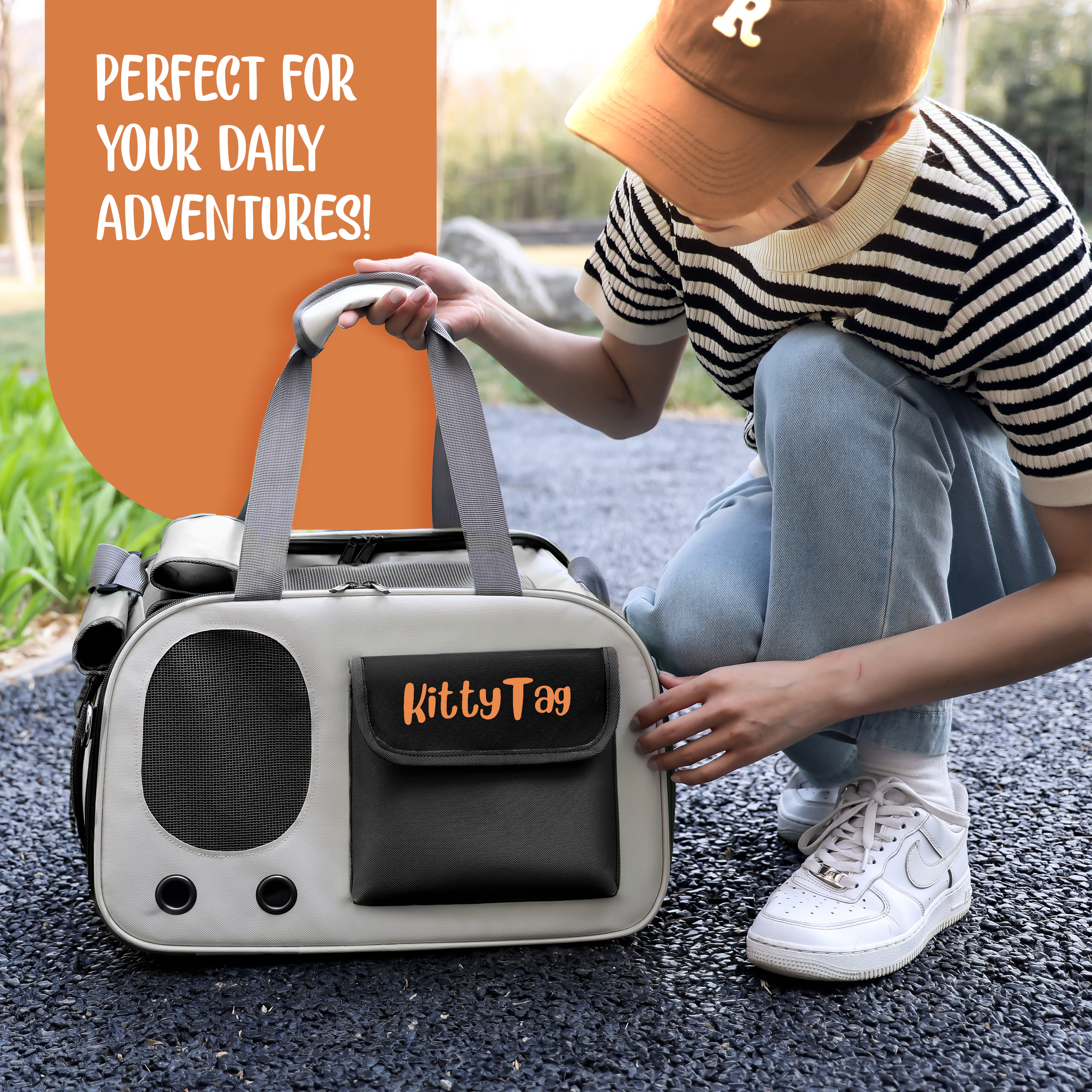 Black Foldable Pet Travel Bag