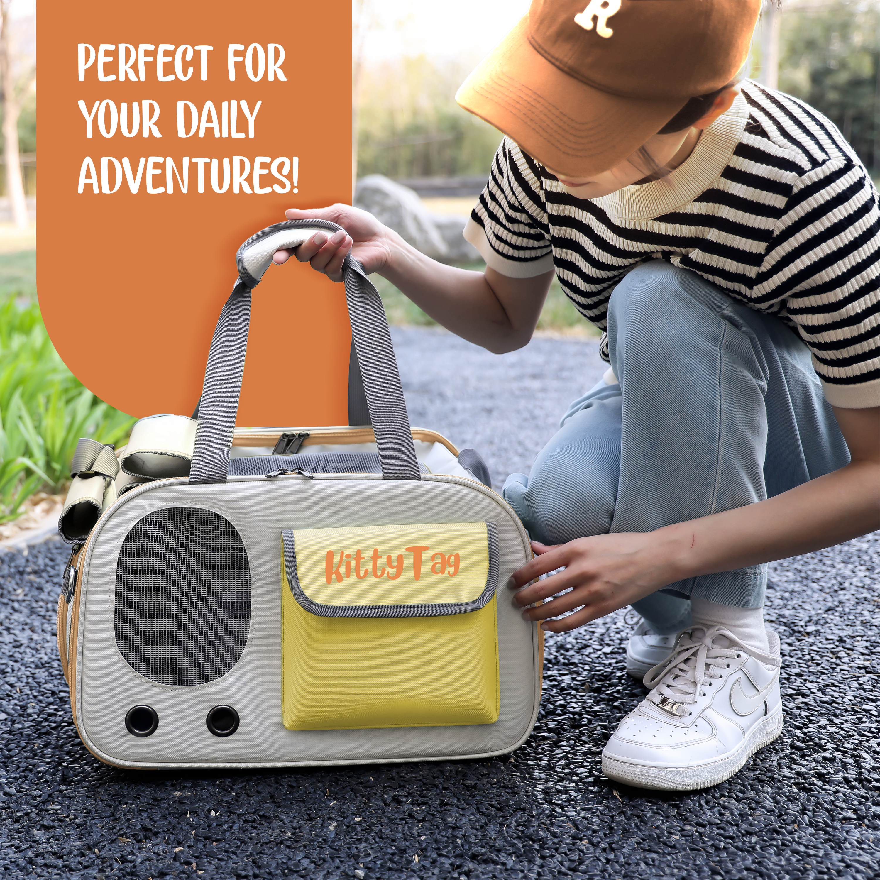 Yellow Foldable Pet Travel Bag