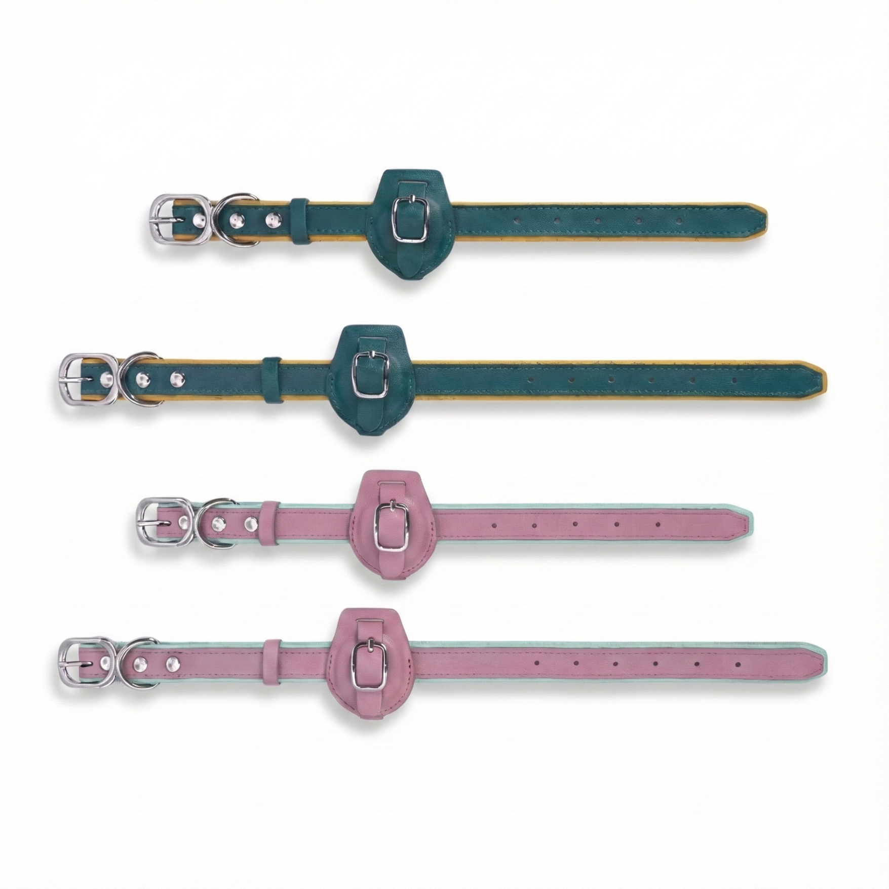 Handmade Leather Cat Collar: Adjustable Pet Safety Collar with Buckle