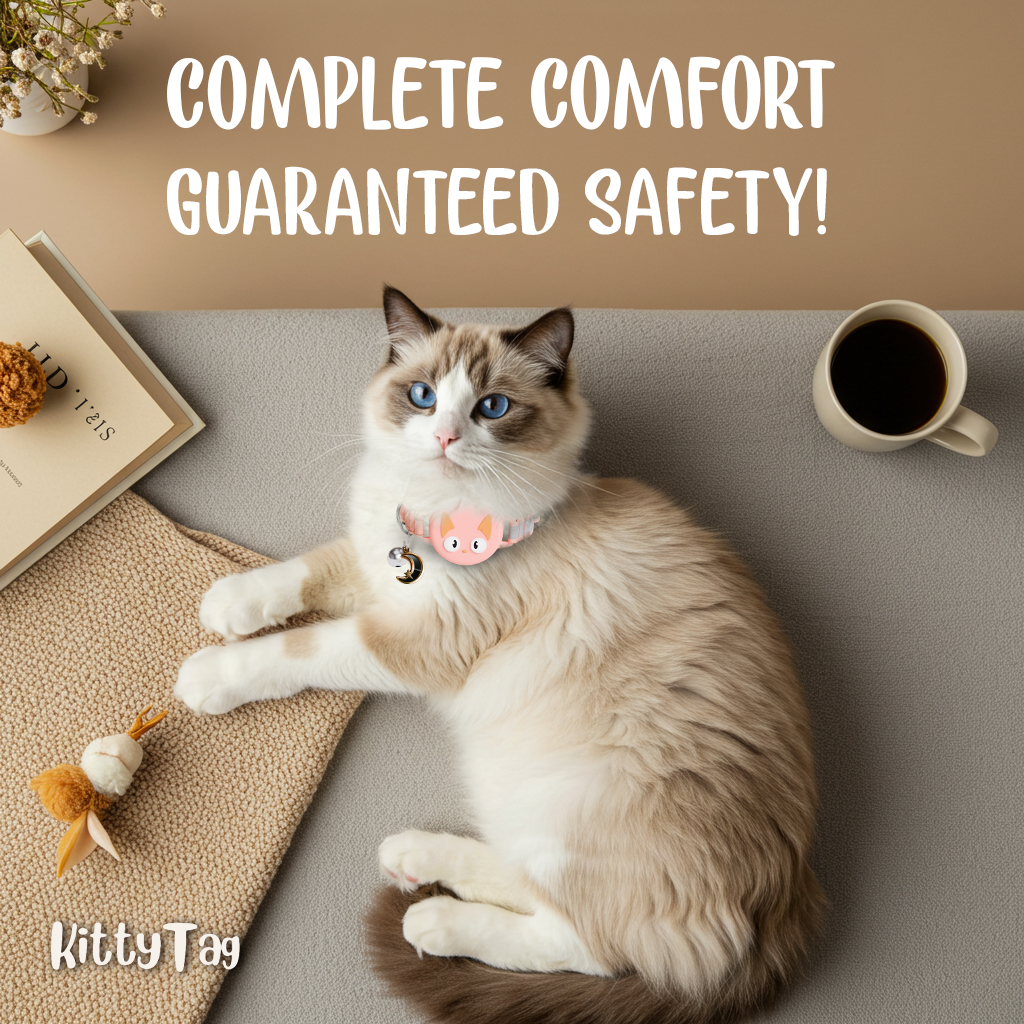 Pink Cat Collar for AirTag