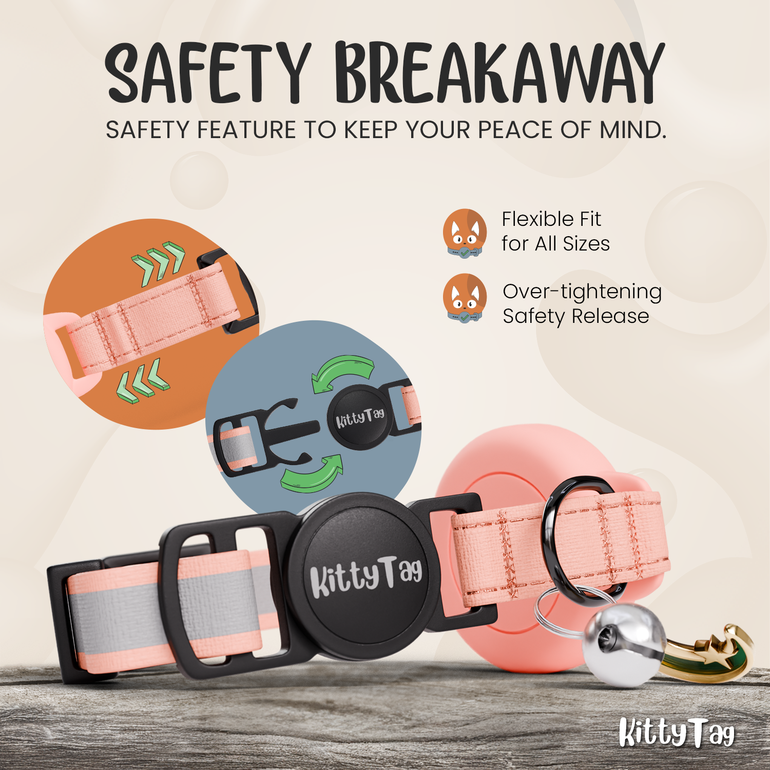 Pink Cat Collar for AirTag