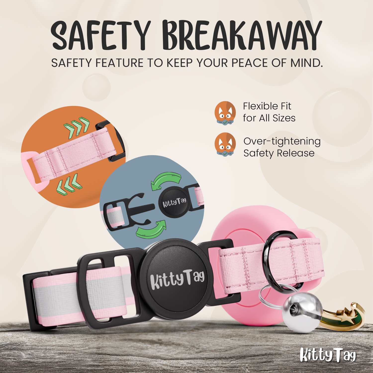 Cherry Blossom Cat Collar for AirTag