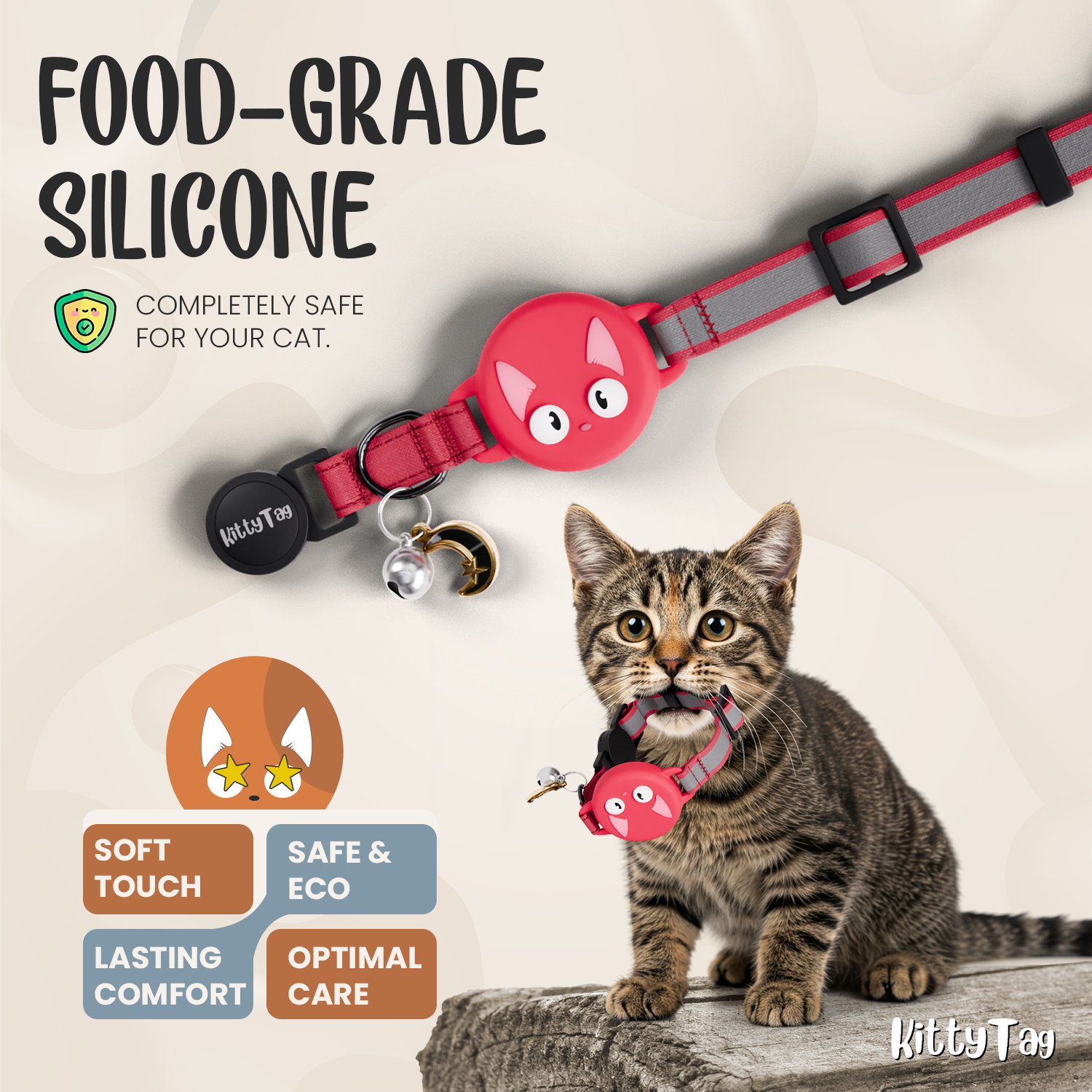 Red Cat Collar for AirTag