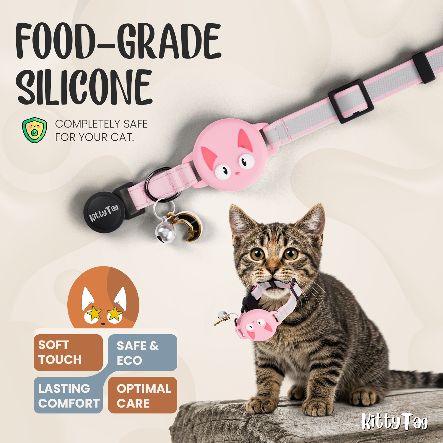 Cherry Blossom Cat Collar for AirTag