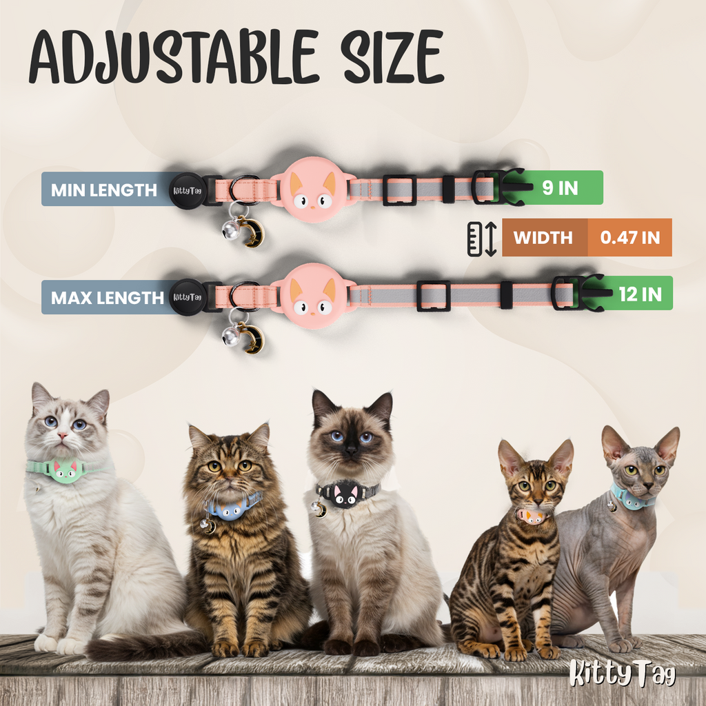 Pink Cat Collar for AirTag