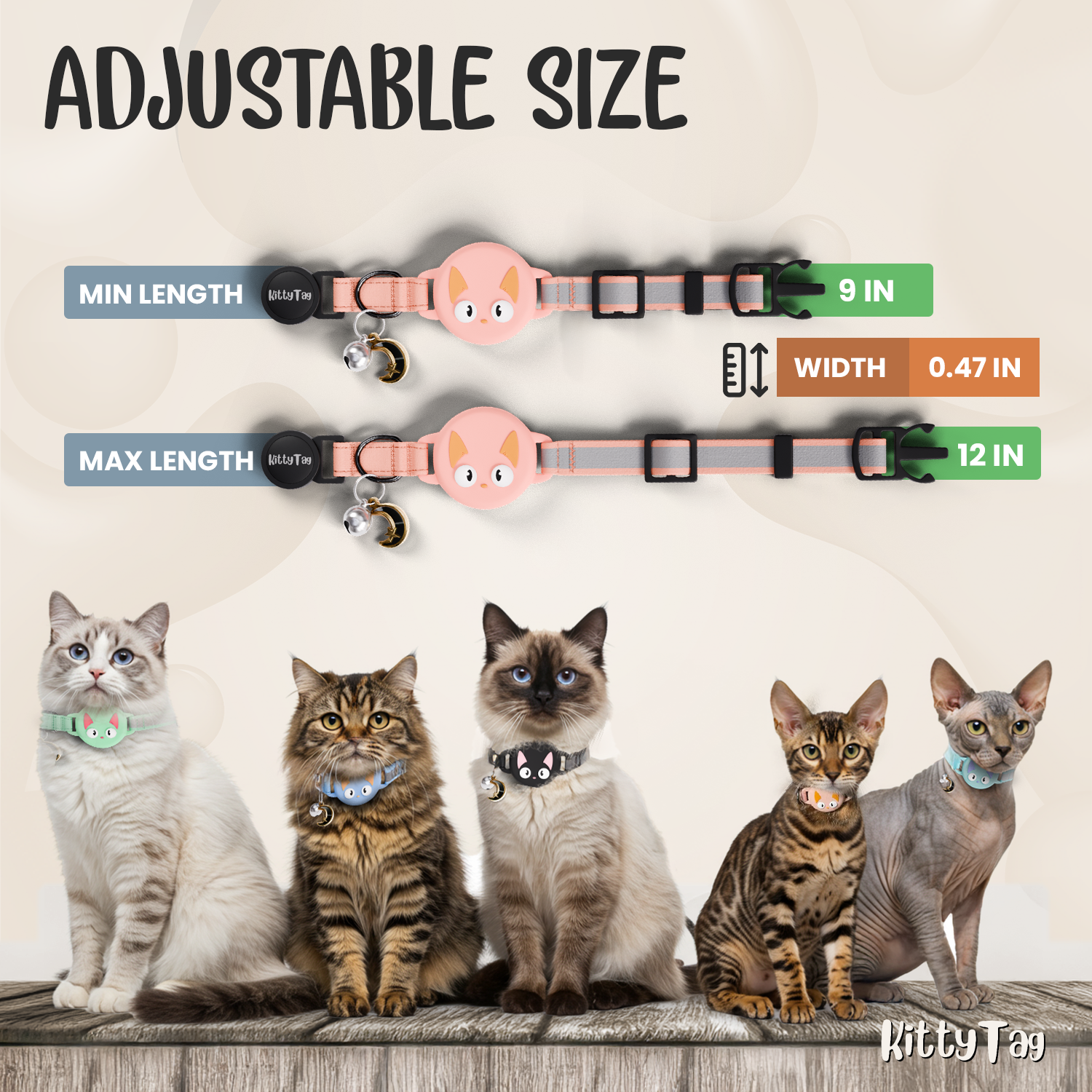 Pink Cat Collar for AirTag
