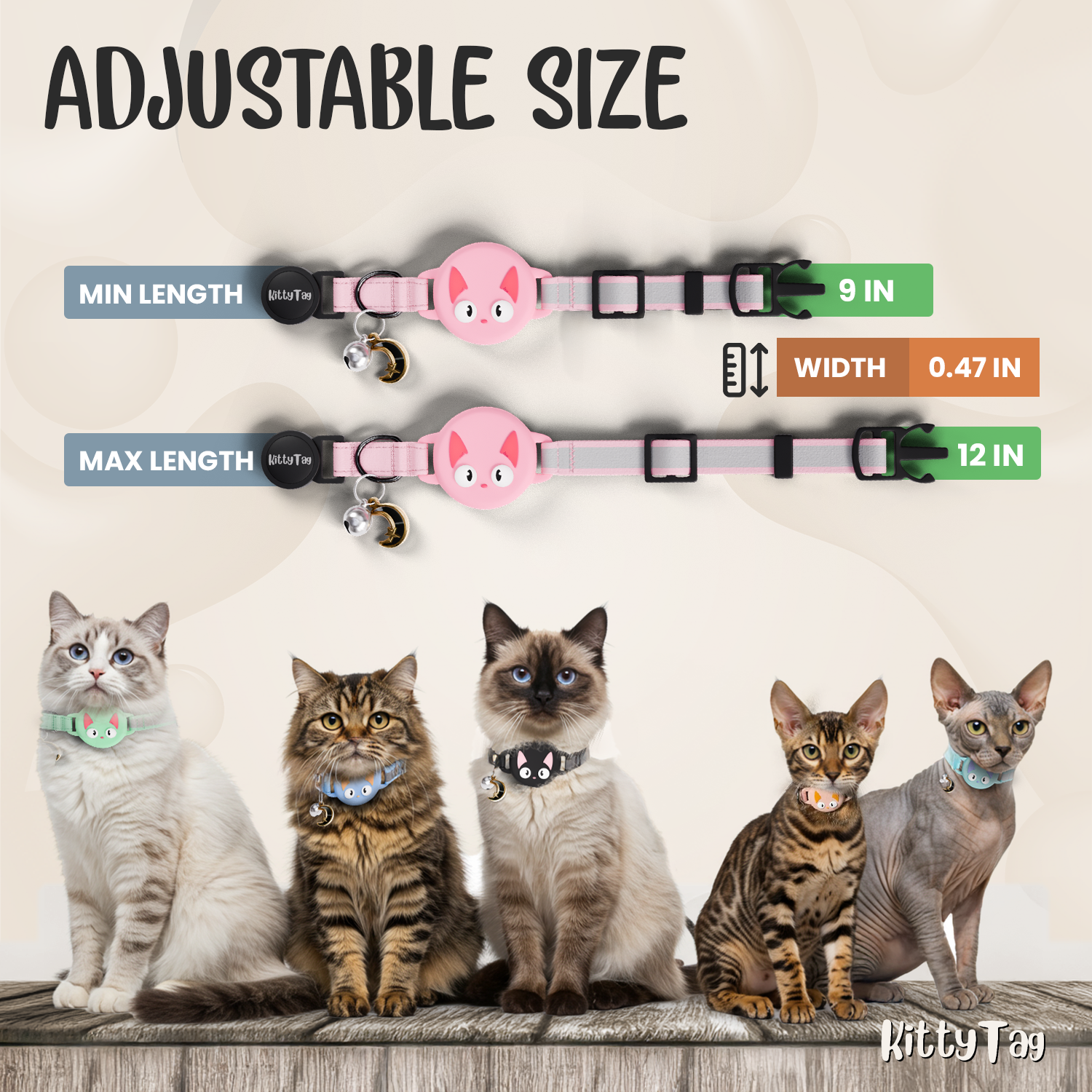 Cherry Blossom Cat Collar for AirTag