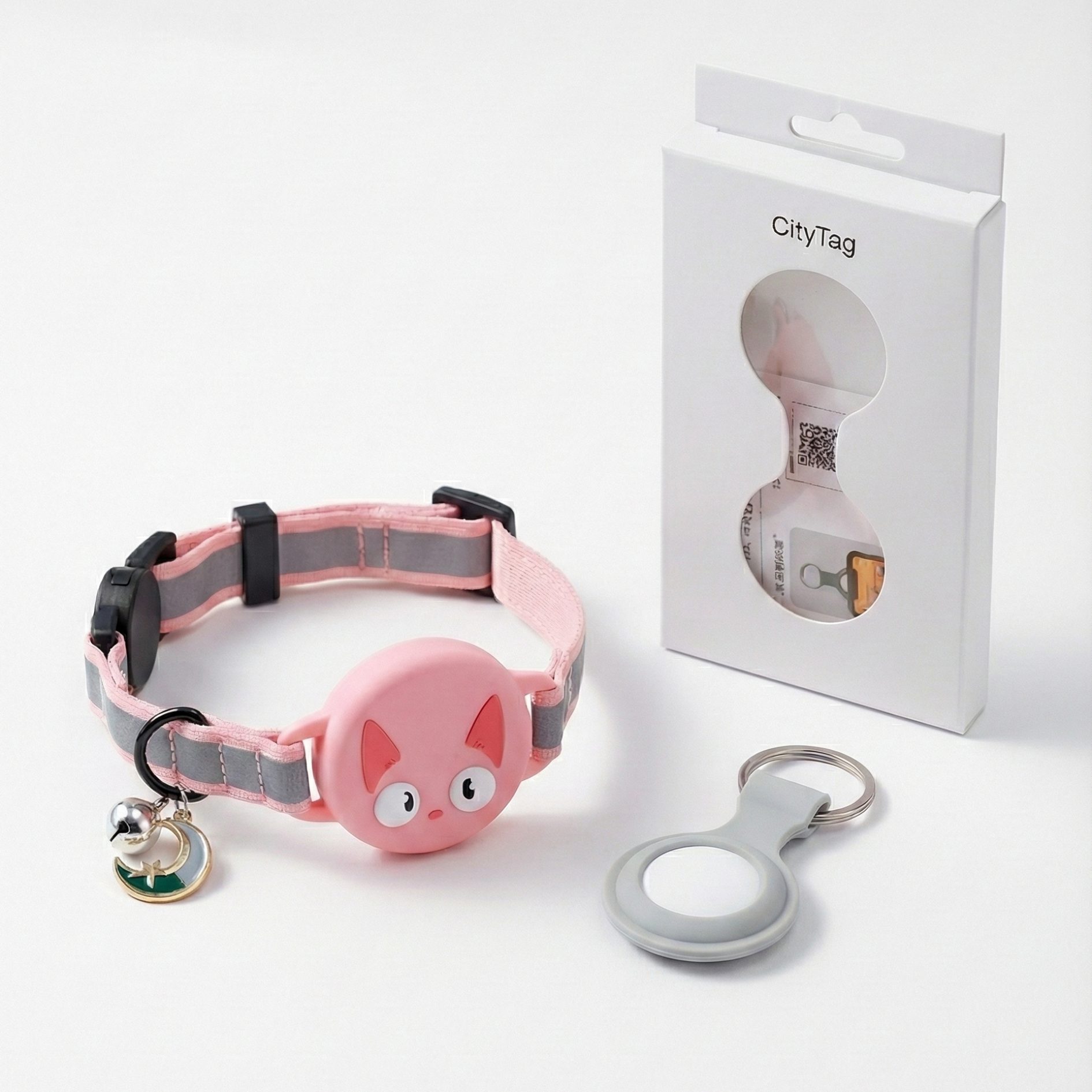 Cat Collar AirTag, Adjustable, Reflective, Breakaway