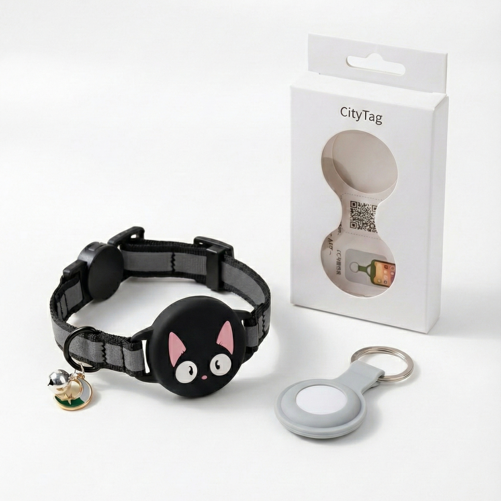 Cat Collar AirTag, Adjustable, Reflective, Breakaway