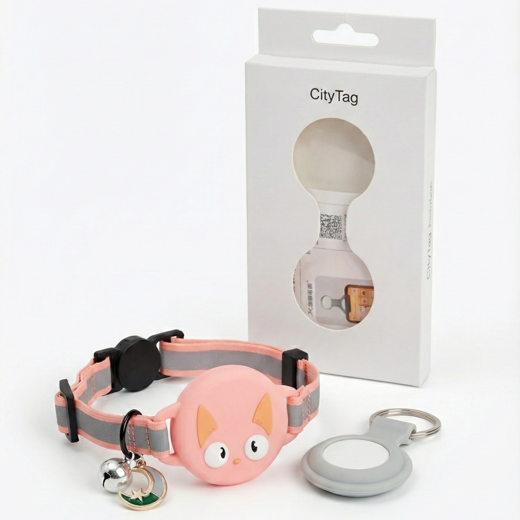 Cat Collar AirTag, Adjustable, Reflective, Breakaway