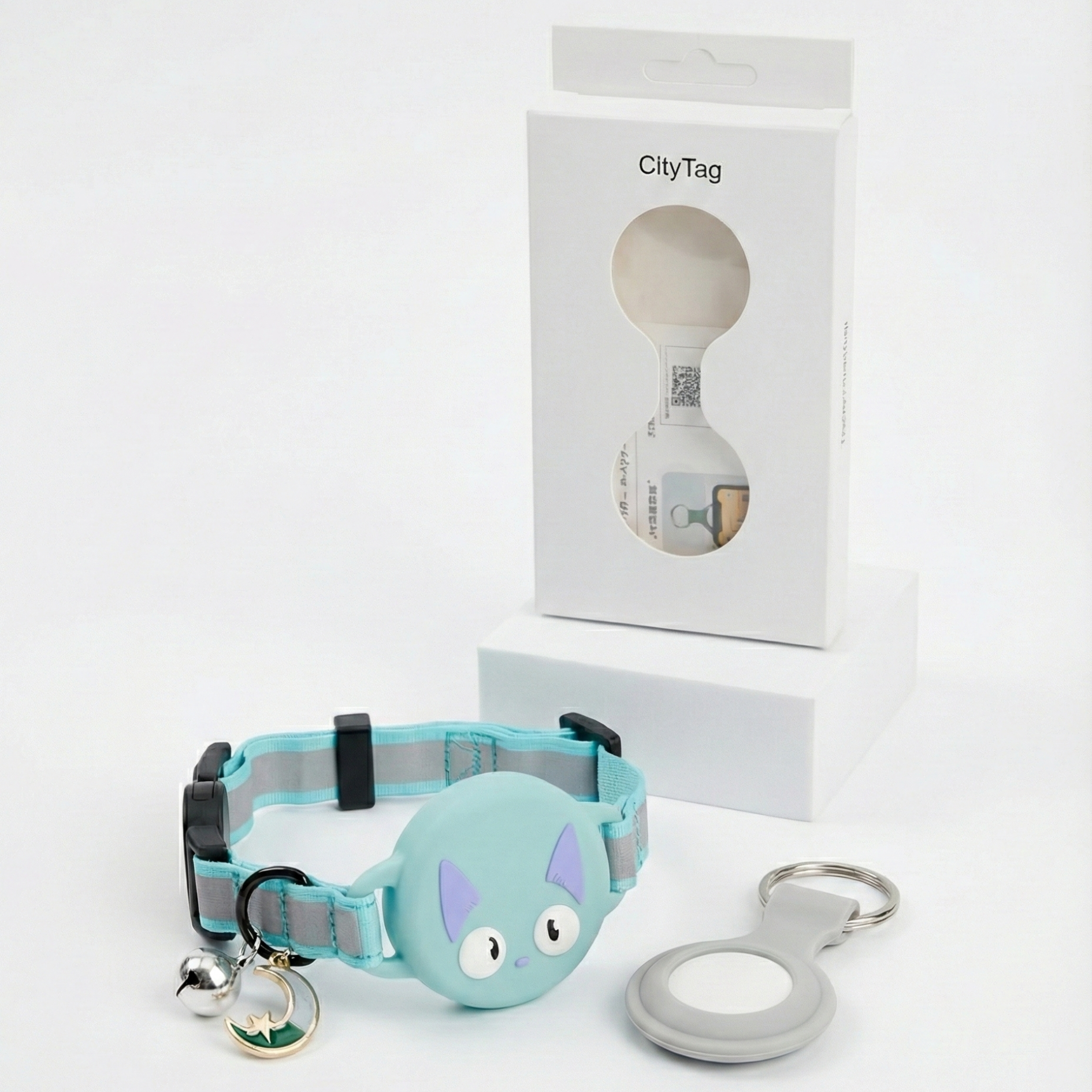 Cat Collar AirTag, Adjustable, Reflective, Breakaway